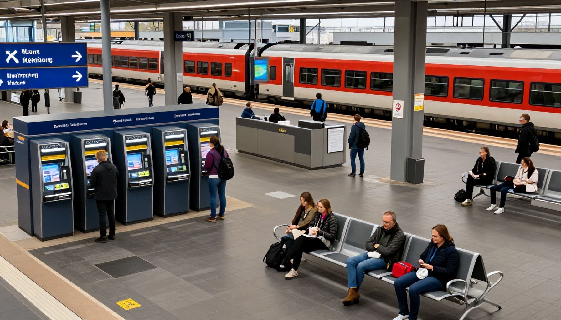 Angebote und Services am Bahnhof