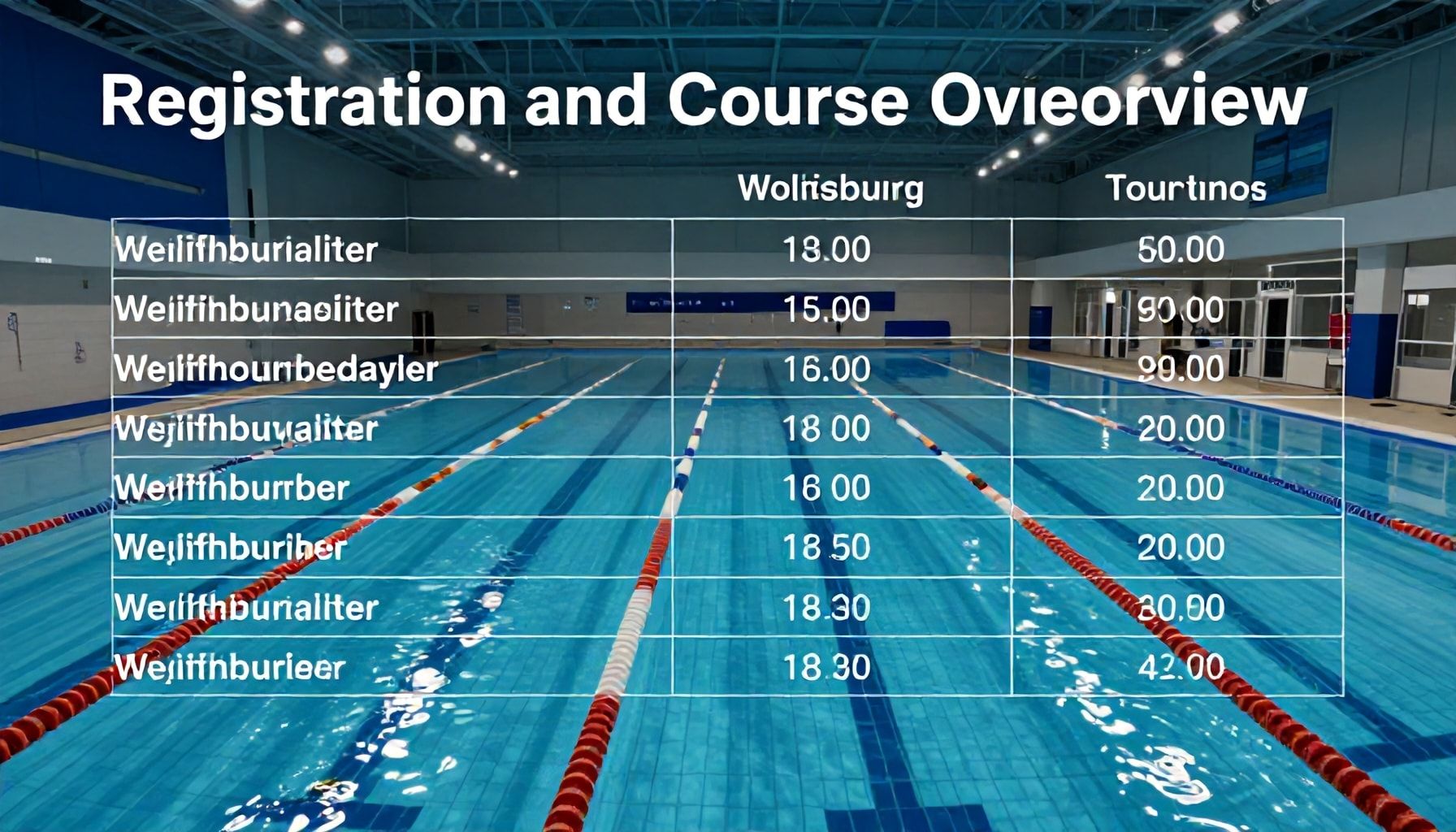 Anmeldung und Kurszeiten im Überblick