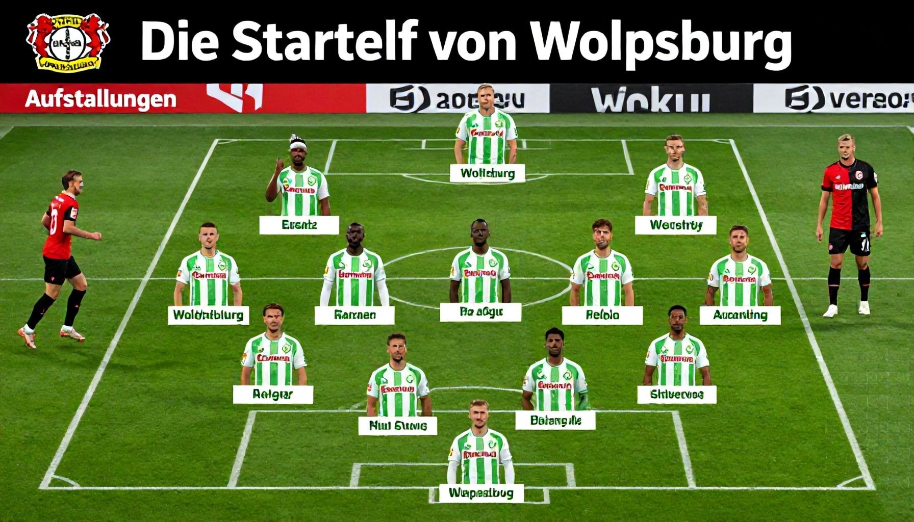 Die Startelf von Wolfsburg