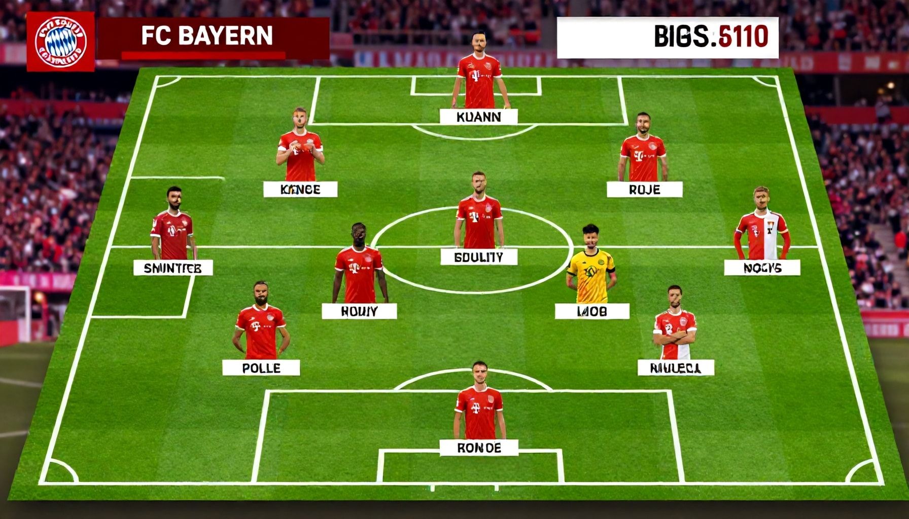 Die ungewöhnliche Startformation im Detail
