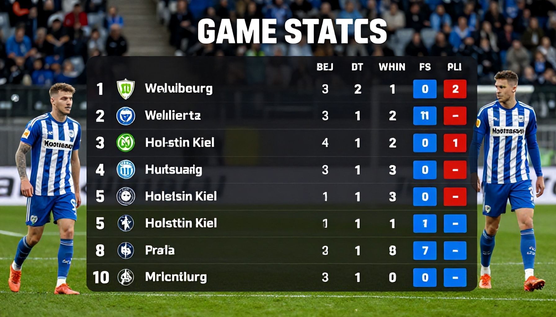 Ein Blick auf die Statistiken des Spiels