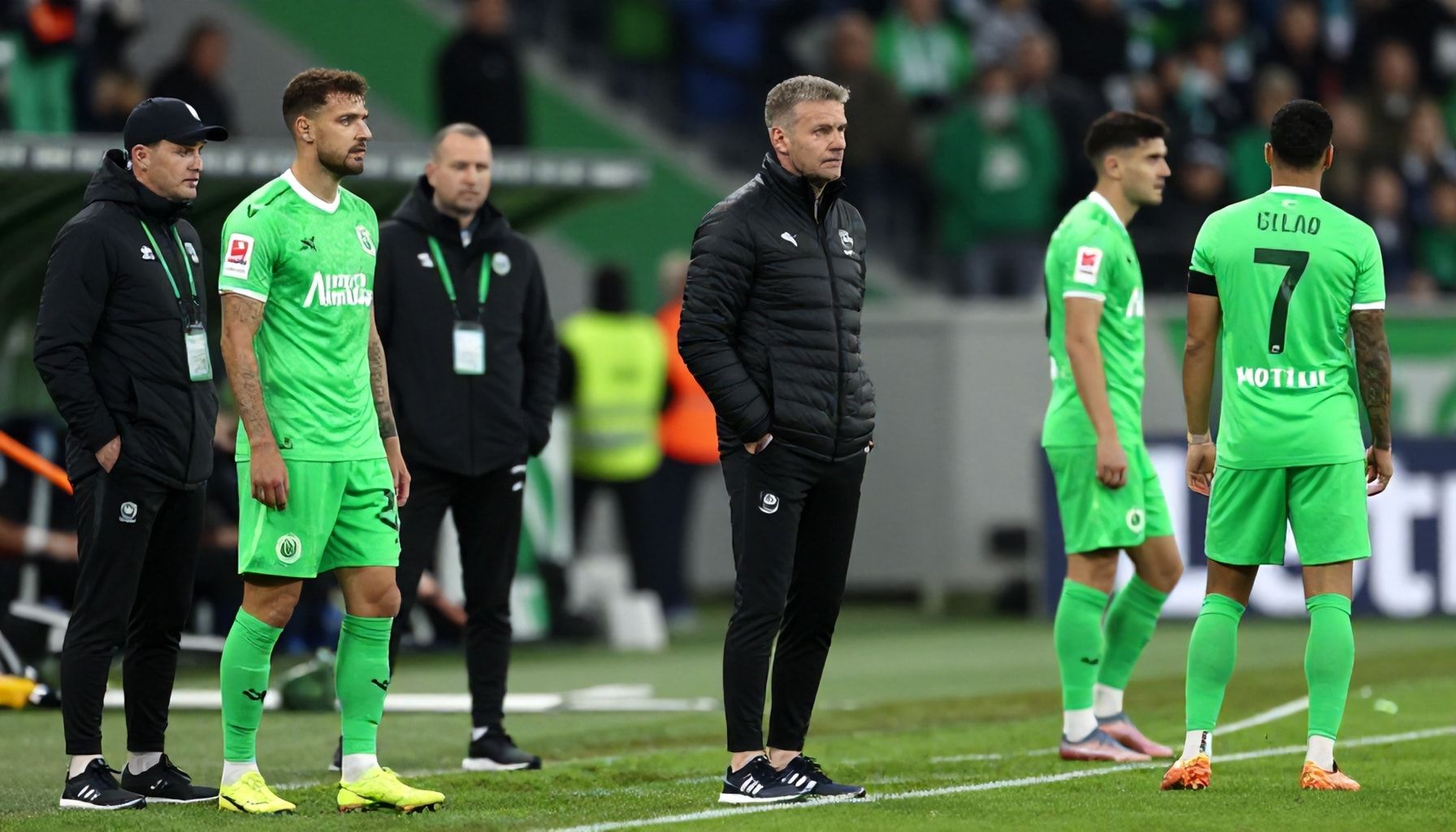 Ein Blick auf die Vorgänge im Stadion