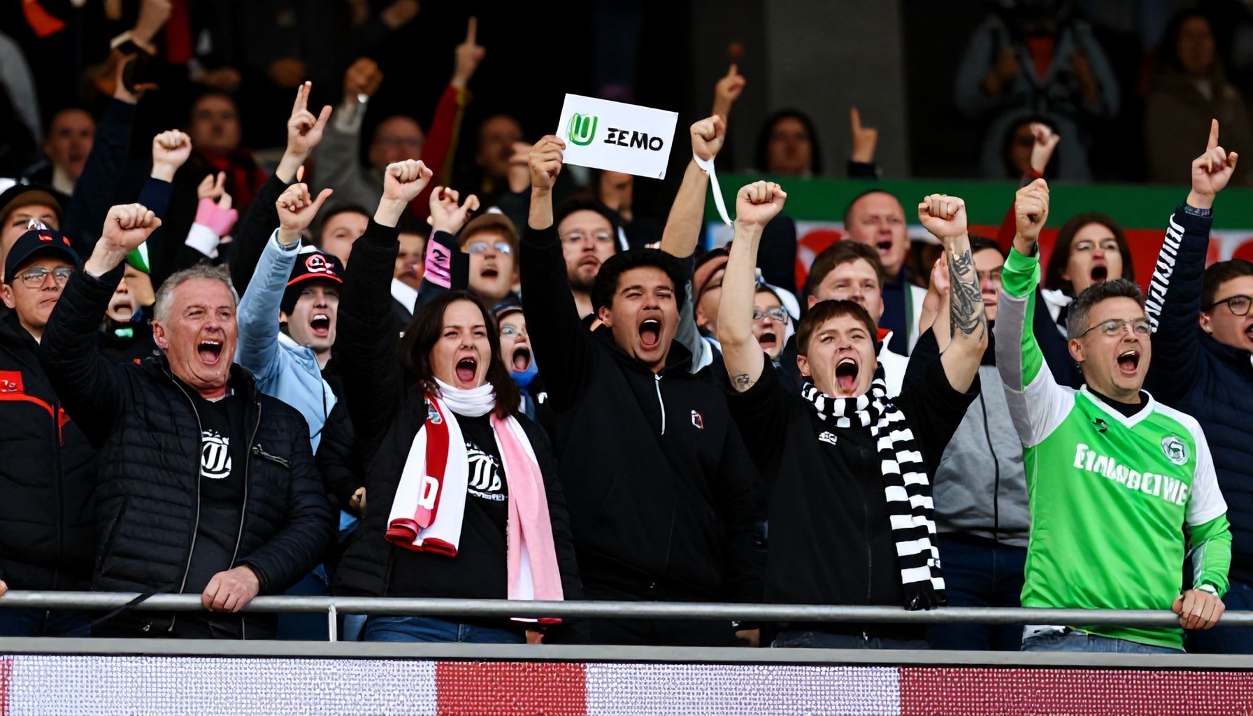 Fans feiern den wichtigen Sieg