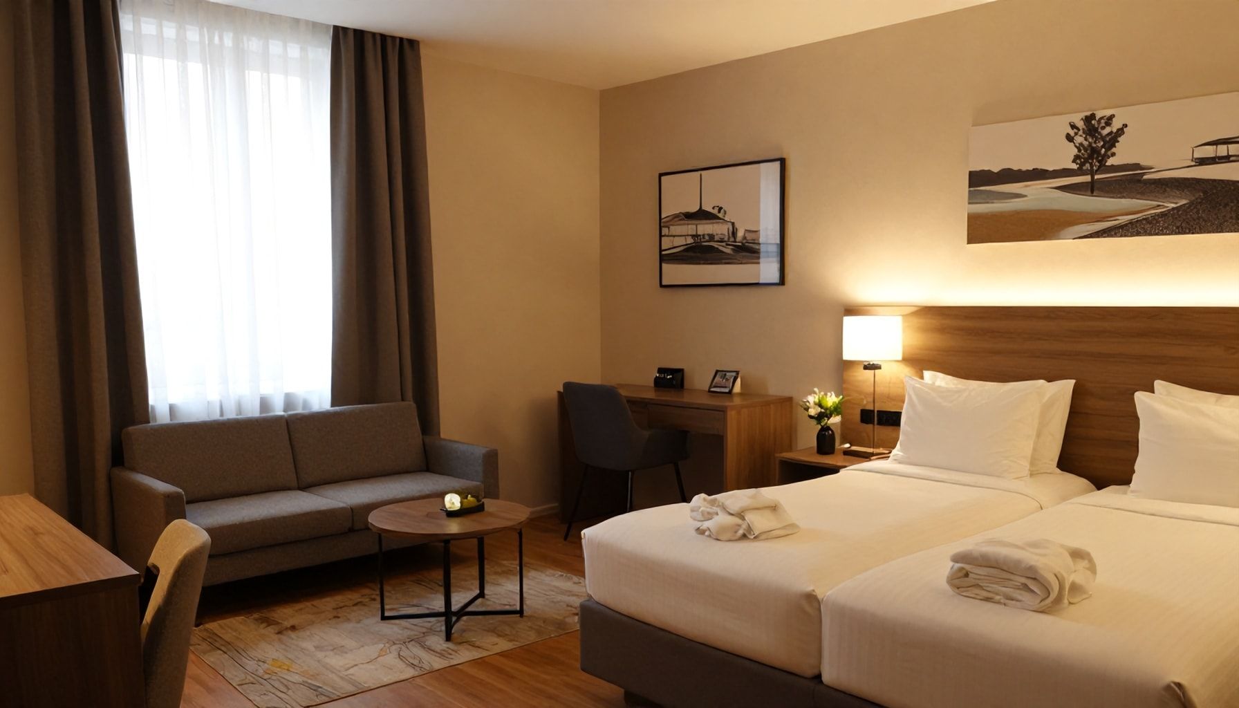 Komfortable Zimmer und Annehmlichkeiten