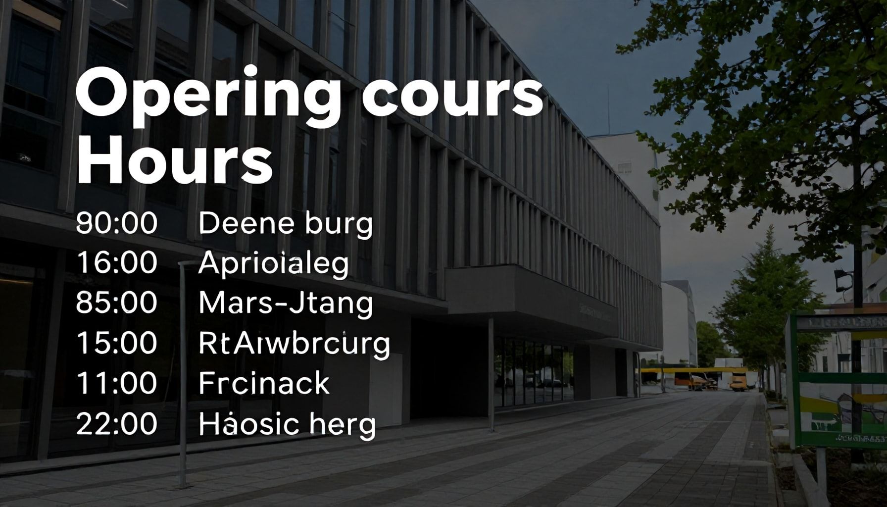 Öffnungszeiten und Anreiseinformationen