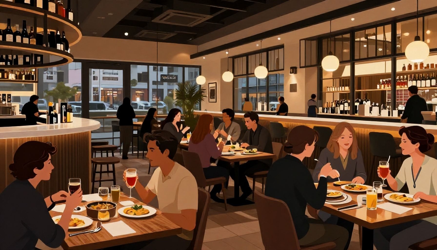 Restaurant und Bar für Gäste und Einheimische