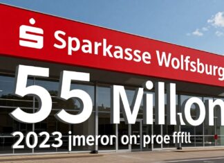 Sparkasse Wolfsburg verzeichnet 2023 Rekordgewinn von 55 Millionen Euro