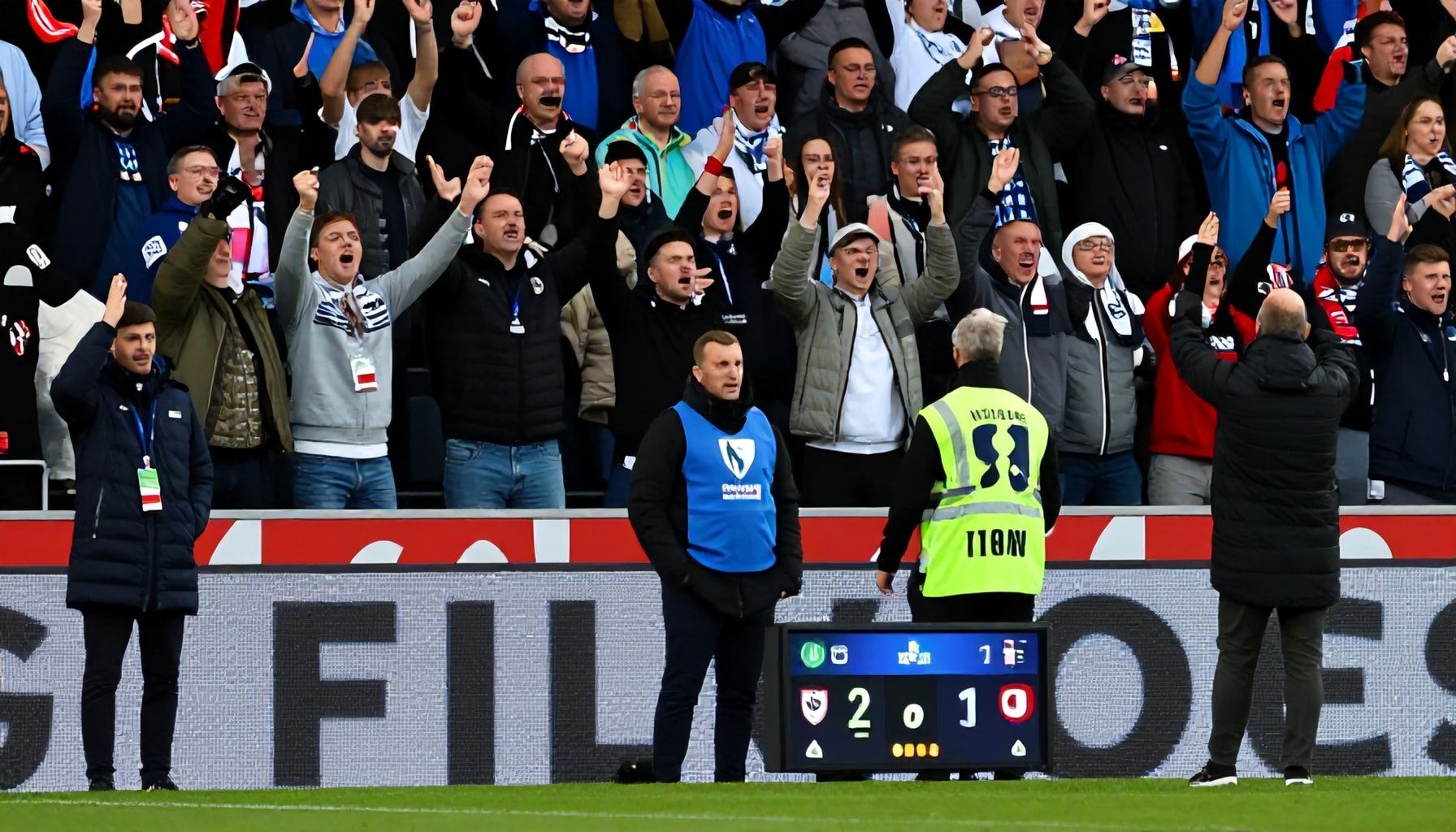 Spieler und Trainer reagieren nach dem Spiel