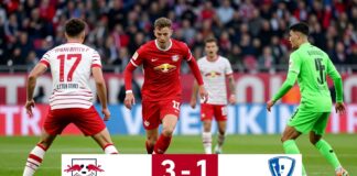RB Leipzig besiegt VFL Wolfsburg mit 3:1 in der Tabelle auf Platz 3