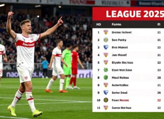 VfB Stuttgart besiegt VFL Wolfsburg mit 2:1 – Tabelle nach dem 12. Spieltag