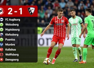 FC Augsburg mit 2:1-Sieg gegen VFL Wolfsburg