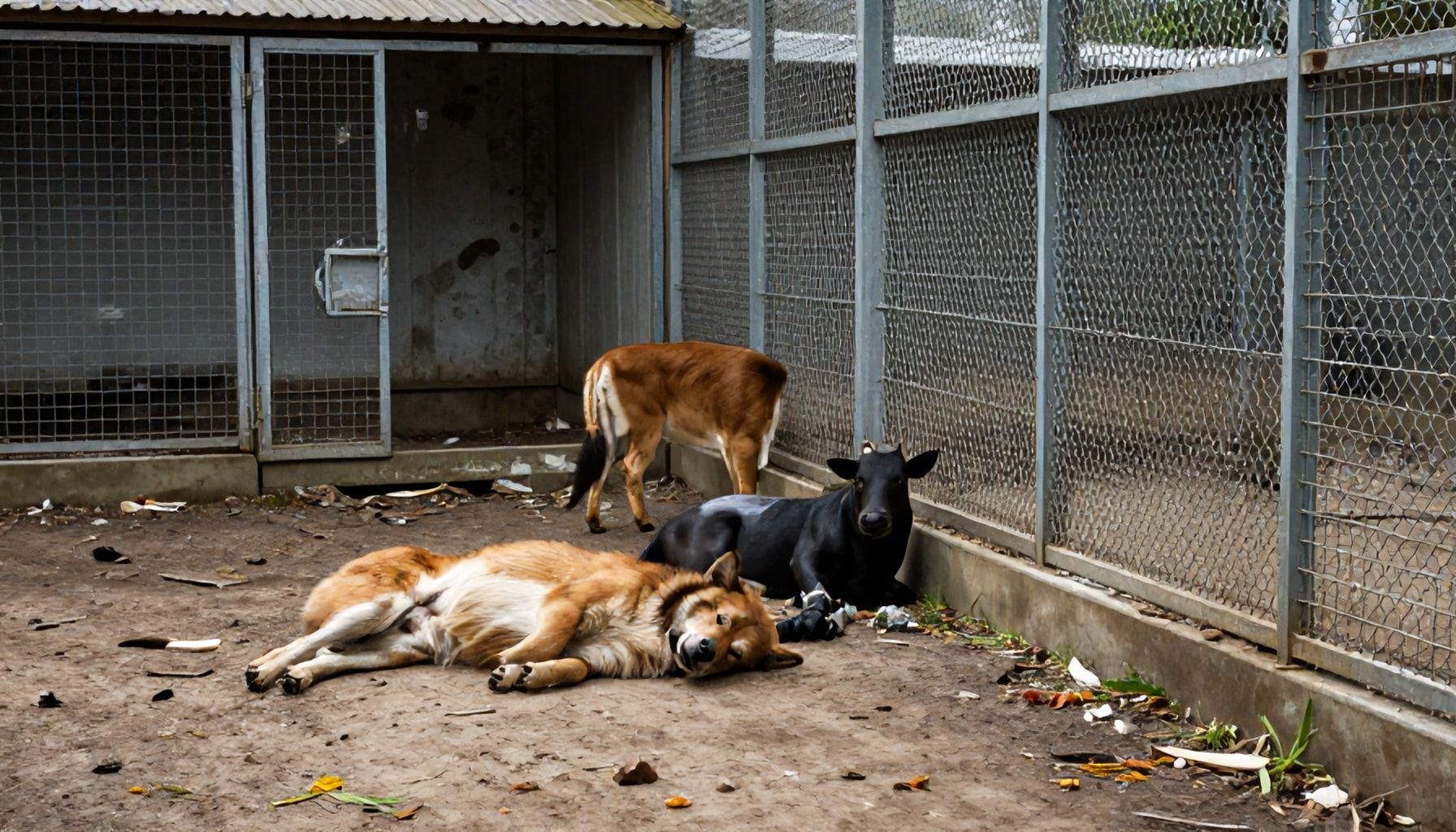 Verletzte Tiere und zerstörte Gehege