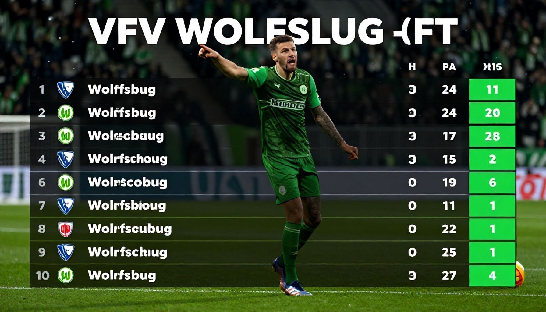 VfL Wolfsburgs Saisonverlauf im Überblick