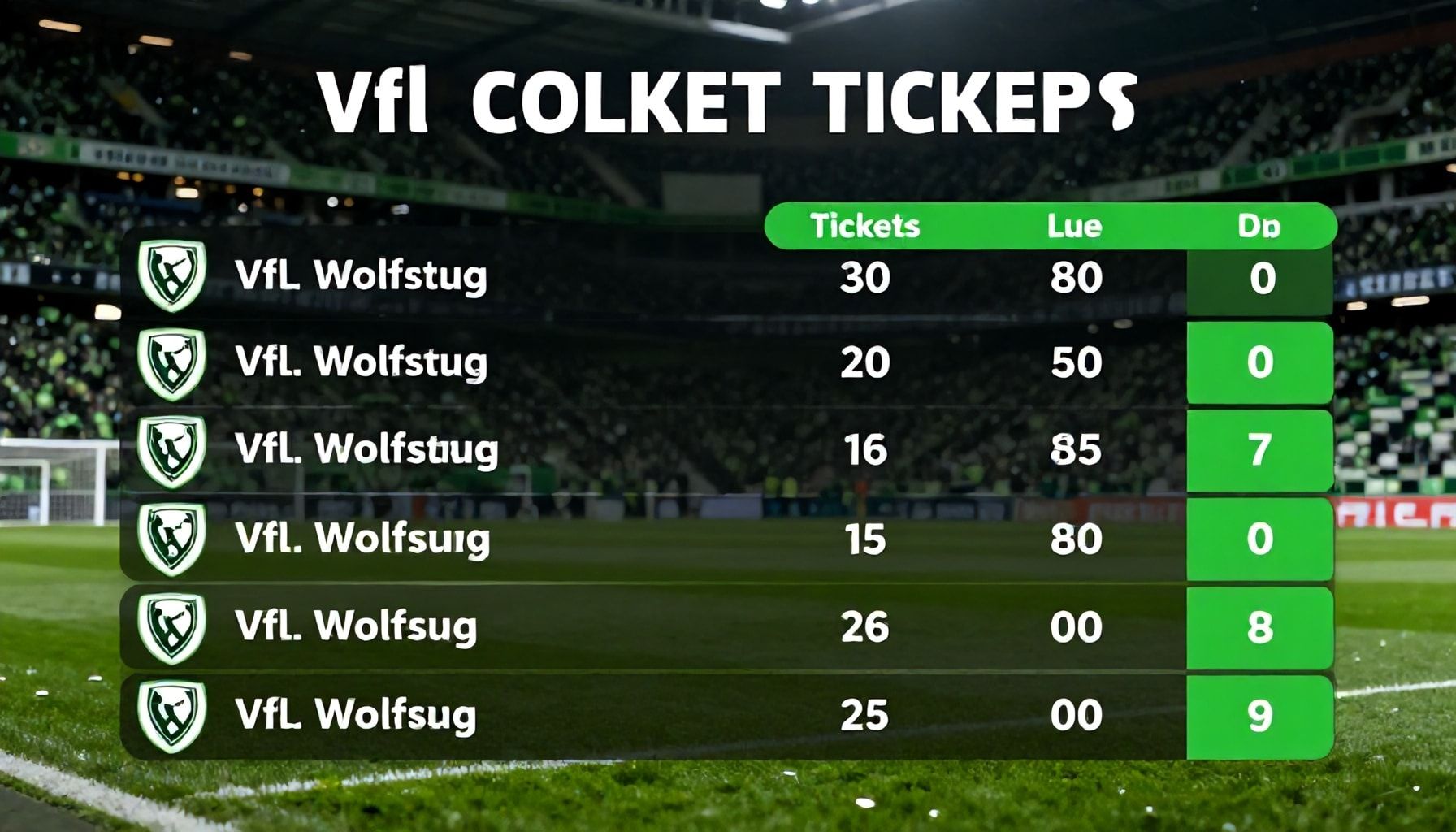VfL Wolfsburgs Ticketverkauf im Überblick