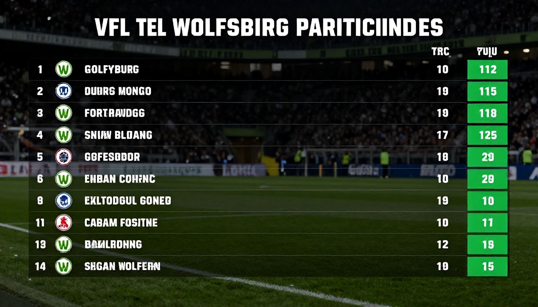 Wie die Tabelle die Leistung widerspiegelt