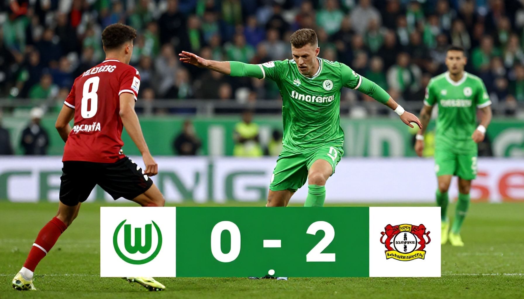 Wolfsburg gleicht aus, Leverkusen kontert