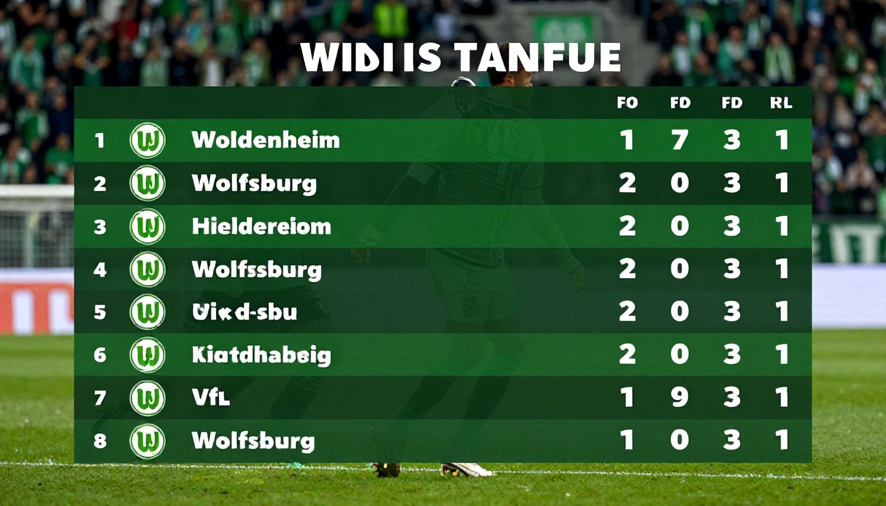 Wolfsburg kämpft um Tabellenplatz
