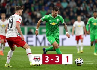 Wolfsburg besiegt Leipzig mit 3:1 in packender Bundesliga-Partie