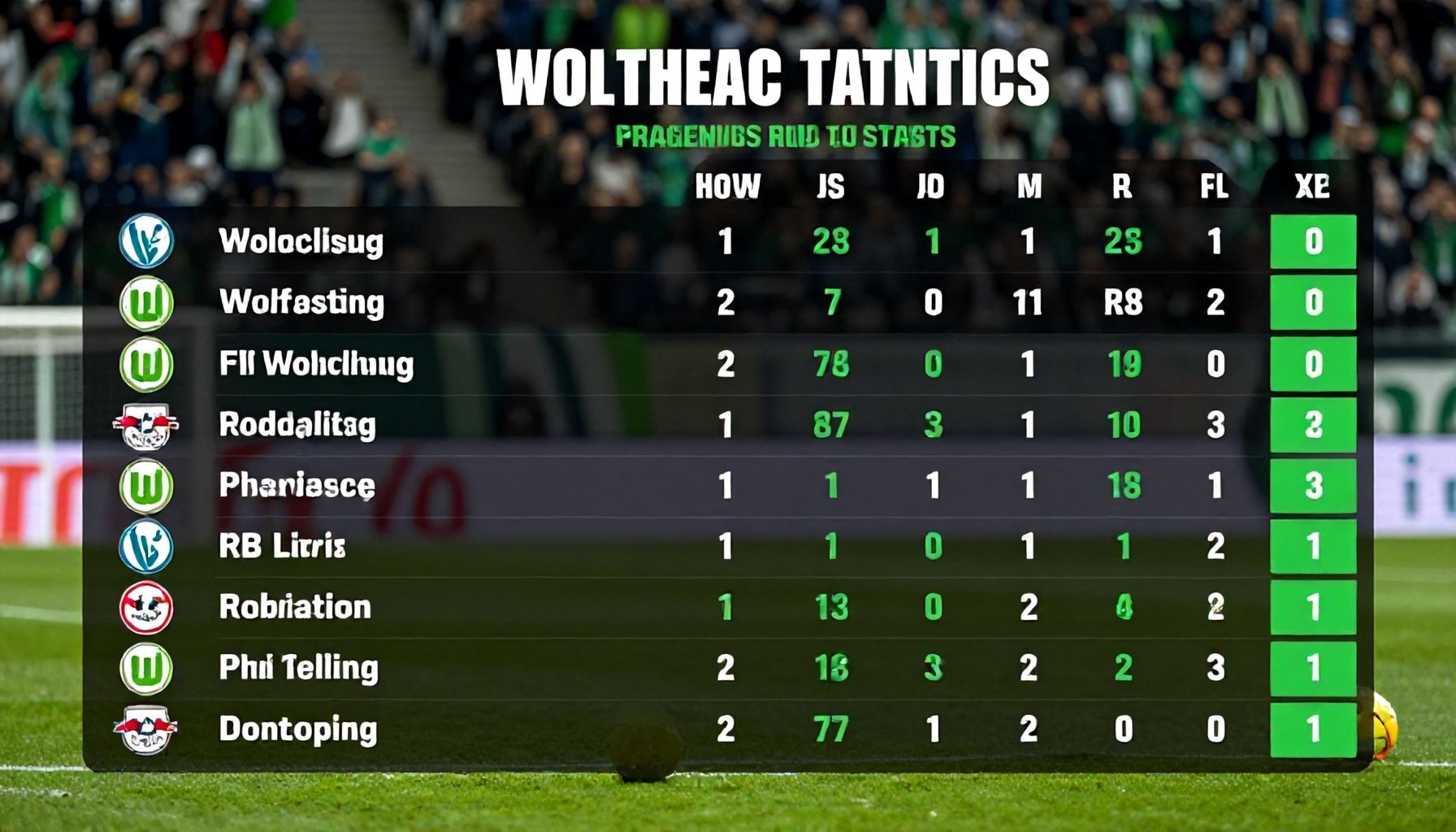 Wolfsburg und Leipzig: Statistiken im Detail