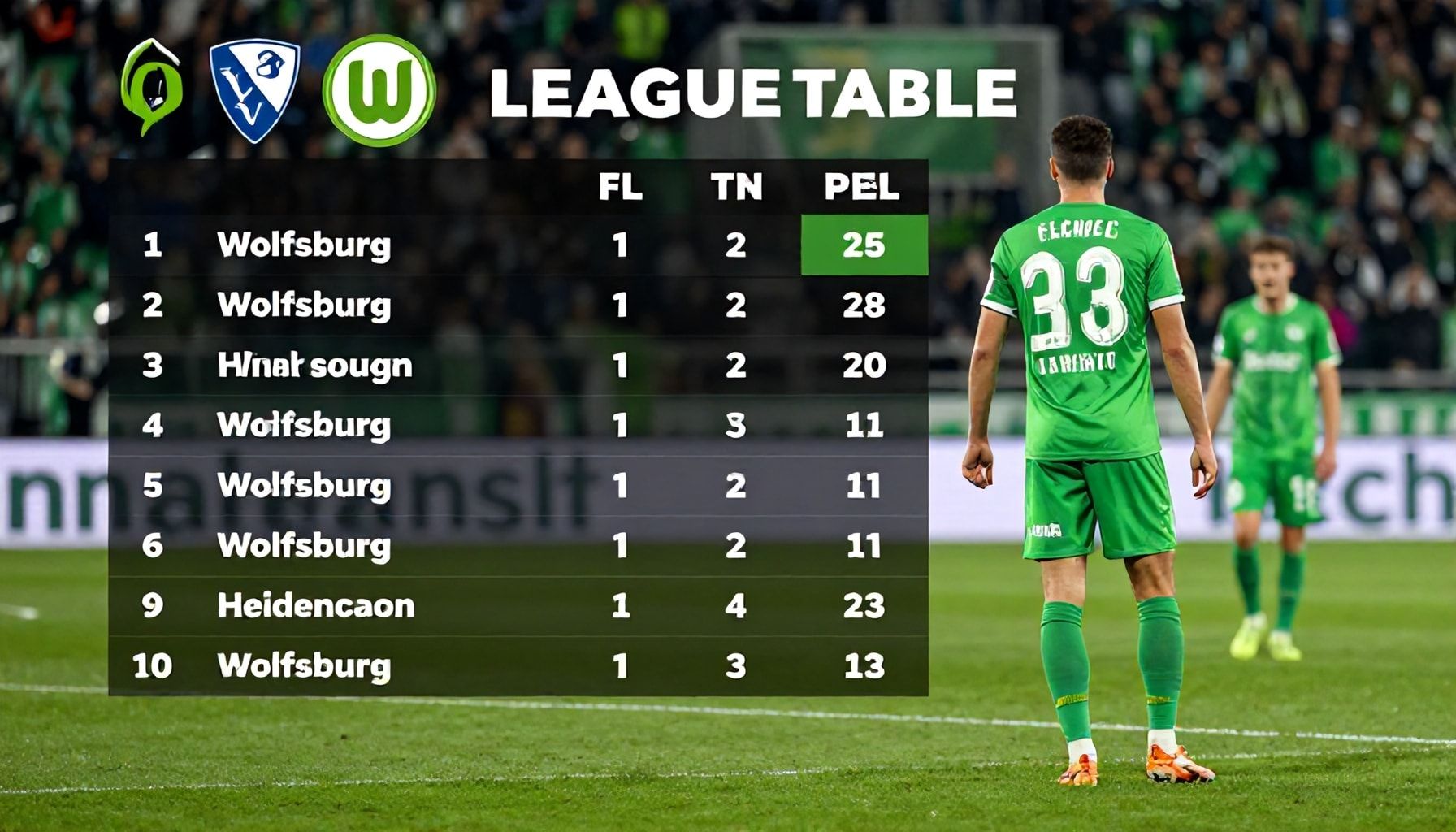 Wolfsburgs Aufstieg in der Tabelle