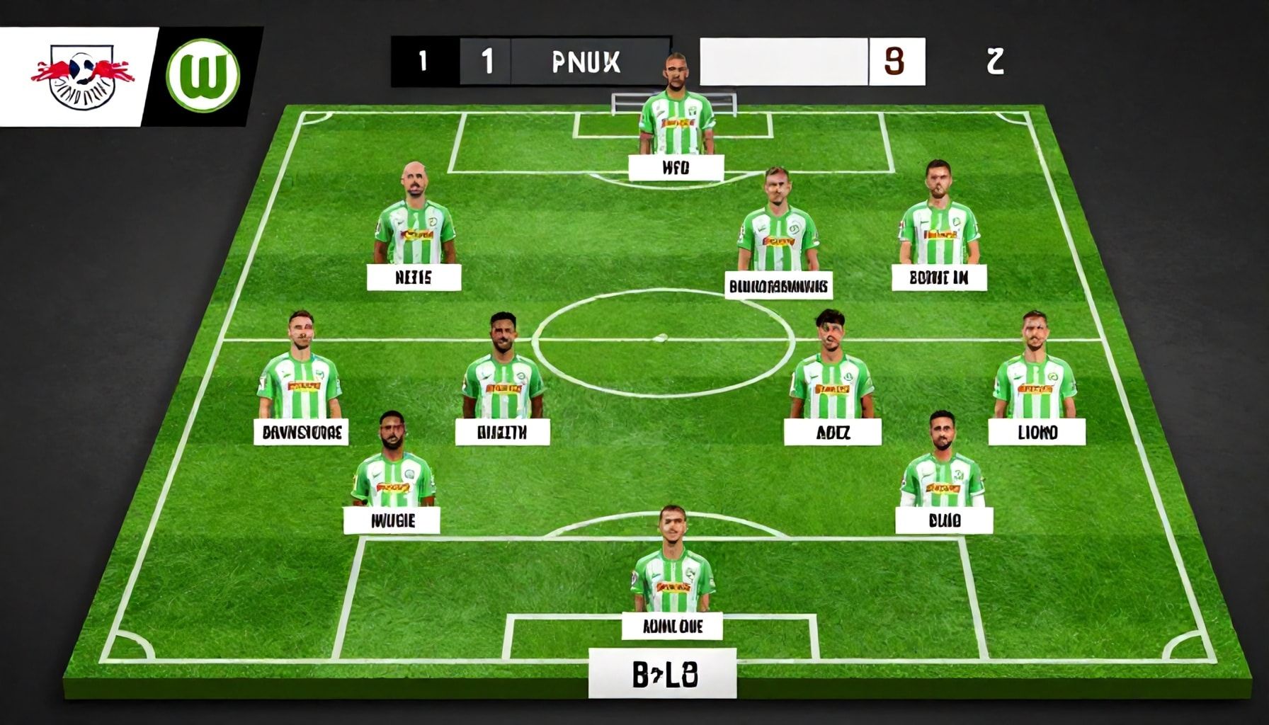 Wolfsburgs Startelf im Überblick