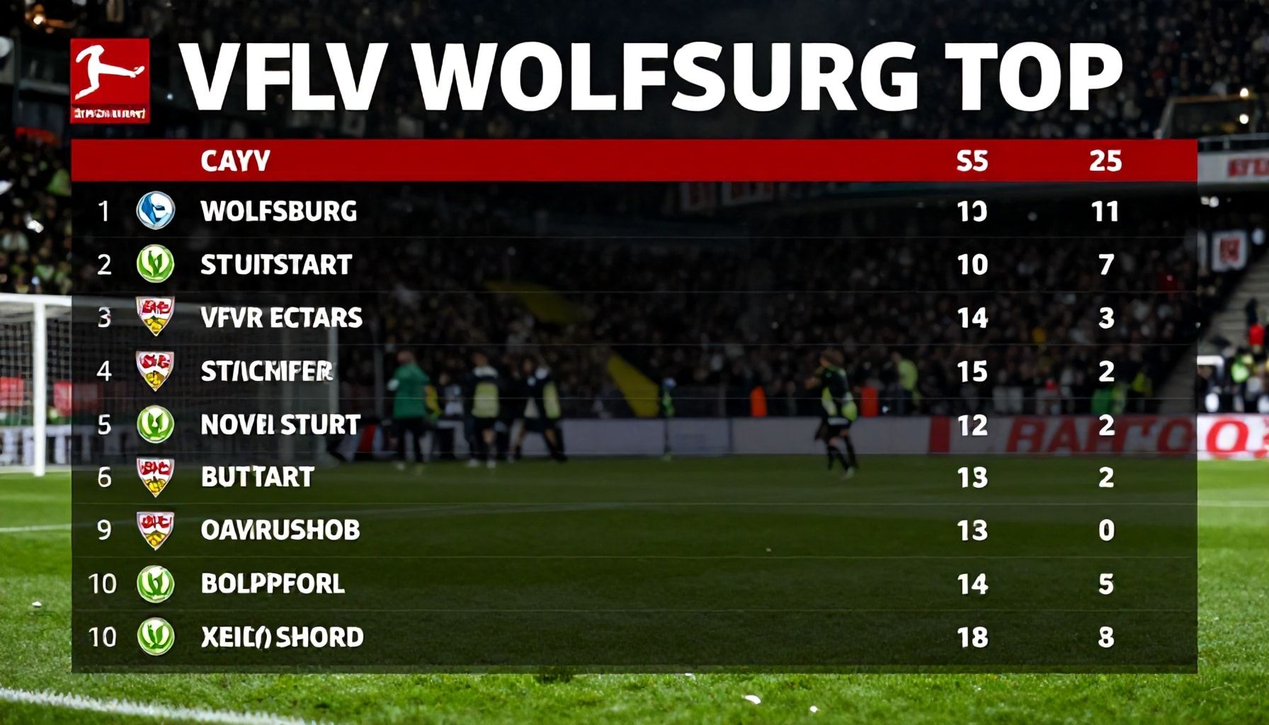 Wolfsburgs Weg zur Tabellenspitze