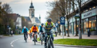 Wolfsburg erlebt einen bemerkenswerten Anstieg der Radfahrer Wolfsburg is experiencing a remarkable increase in cyclists.