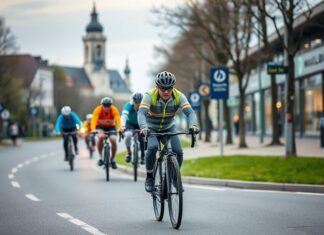 Wolfsburg erlebt einen bemerkenswerten Anstieg der Radfahrer Wolfsburg is experiencing a remarkable increase in cyclists.