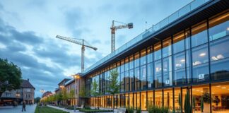 Wolfsburg erlebt einen Boom im nachhaltigen Bauwesen Wolfsburg is experiencing a boom in sustainable construction.