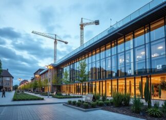 Wolfsburg erlebt einen Boom im nachhaltigen Bauwesen Wolfsburg is experiencing a boom in sustainable construction.