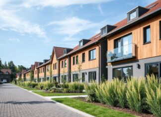 Wolfsburg erlebt einen Boom im nachhaltigen Wohnungsbau Wolfsburg is experiencing a boom in sustainable housing construction.